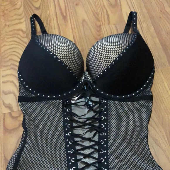 Victoria’s Secret x Balmain Fishnet Teddy. BNWT - Picture 2 of 8